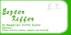 eszter kiffer business card